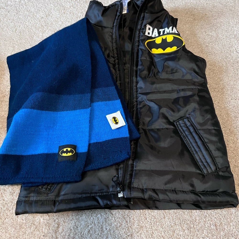 Batman vest and scarf
